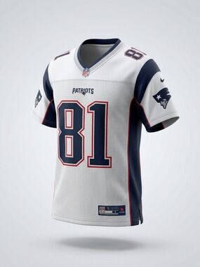 New England Patriots #81 Randy Moss White/Navy Football Jersey #nfl #nfllegend